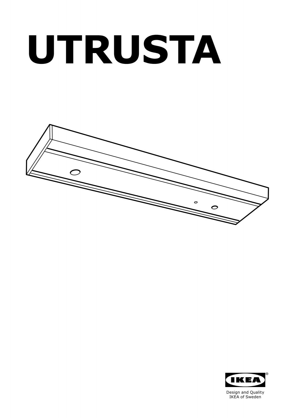 Outlook studie slim Ikea UTRUSTA illuminaz sottopens LED/alimentaz - 40245798 - Istruzioni di  montaggio