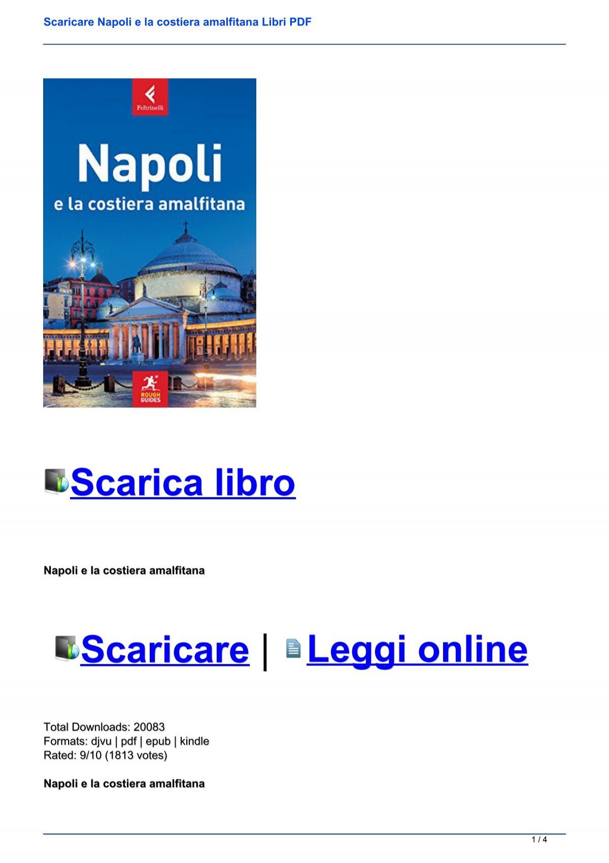 Scaricare Napoli E La Costiera Amalfitana Libri Pdf