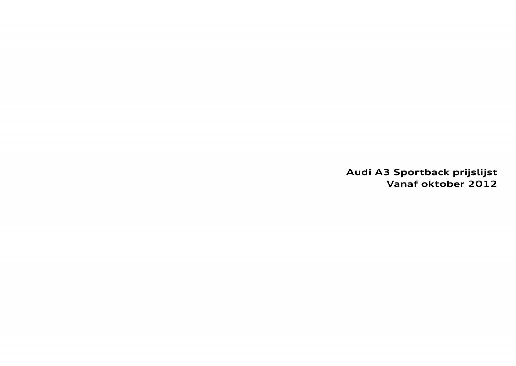 Prijslijst A3 Sportback per 01-10-2012 .pdf - Fleetwise