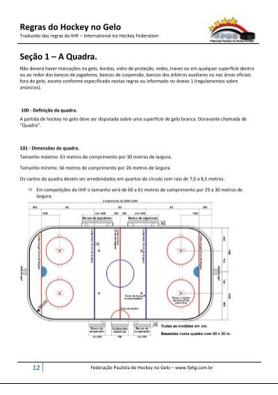 Regras do Hockey no Gelo - FPHG