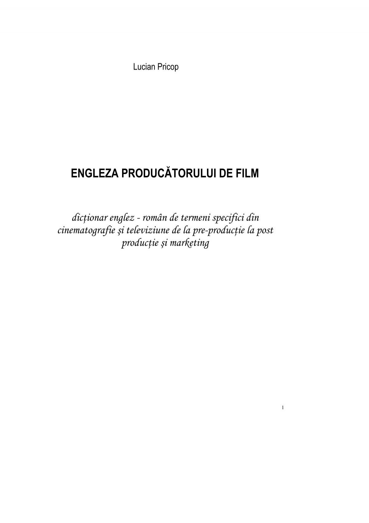 Engleza Producătorului De Film