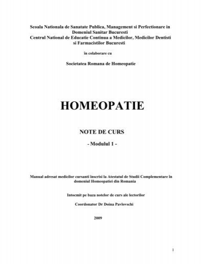 Articole medicale despre Homeopatie