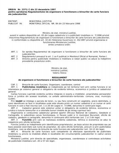 legislation Underline pair ordin_2371_1997_omj.pdf - Agentia Nationala de Cadastru si ...