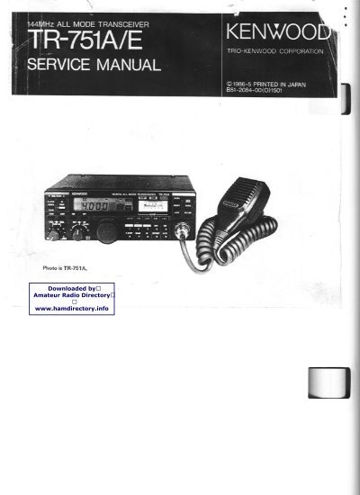 Kenwood - TR-751 Service manual