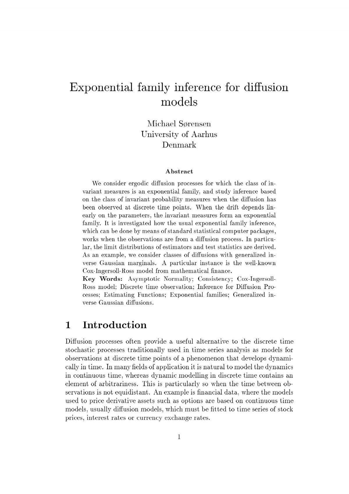Exponential Family Inference For Diffusion Models