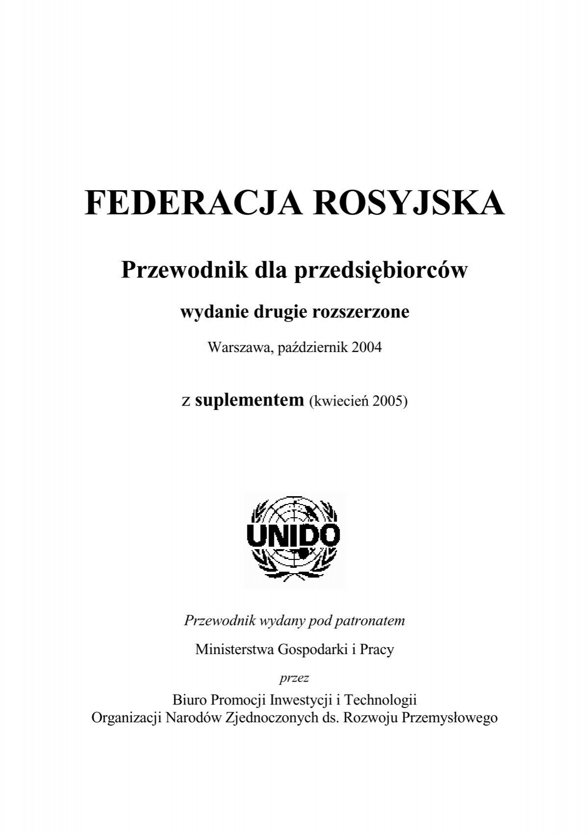 Przewodnik Dla Przedsiä™Biorcy Rosja 2006