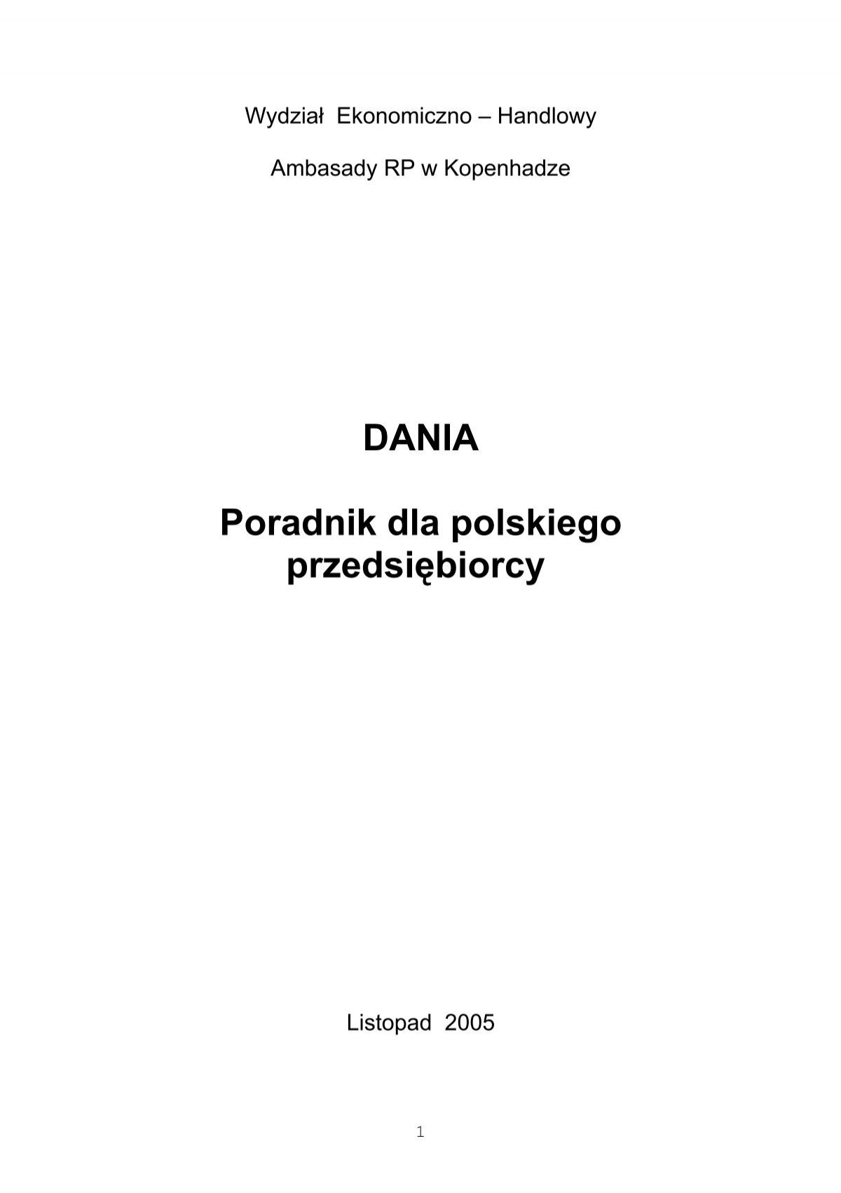 DANIA Poradnik dla polskiego przedsiÄ™biorcy Szu.pl