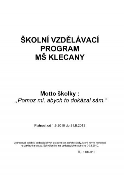 Aktualizovan strategick pln msta Klecany - Msto Klecany