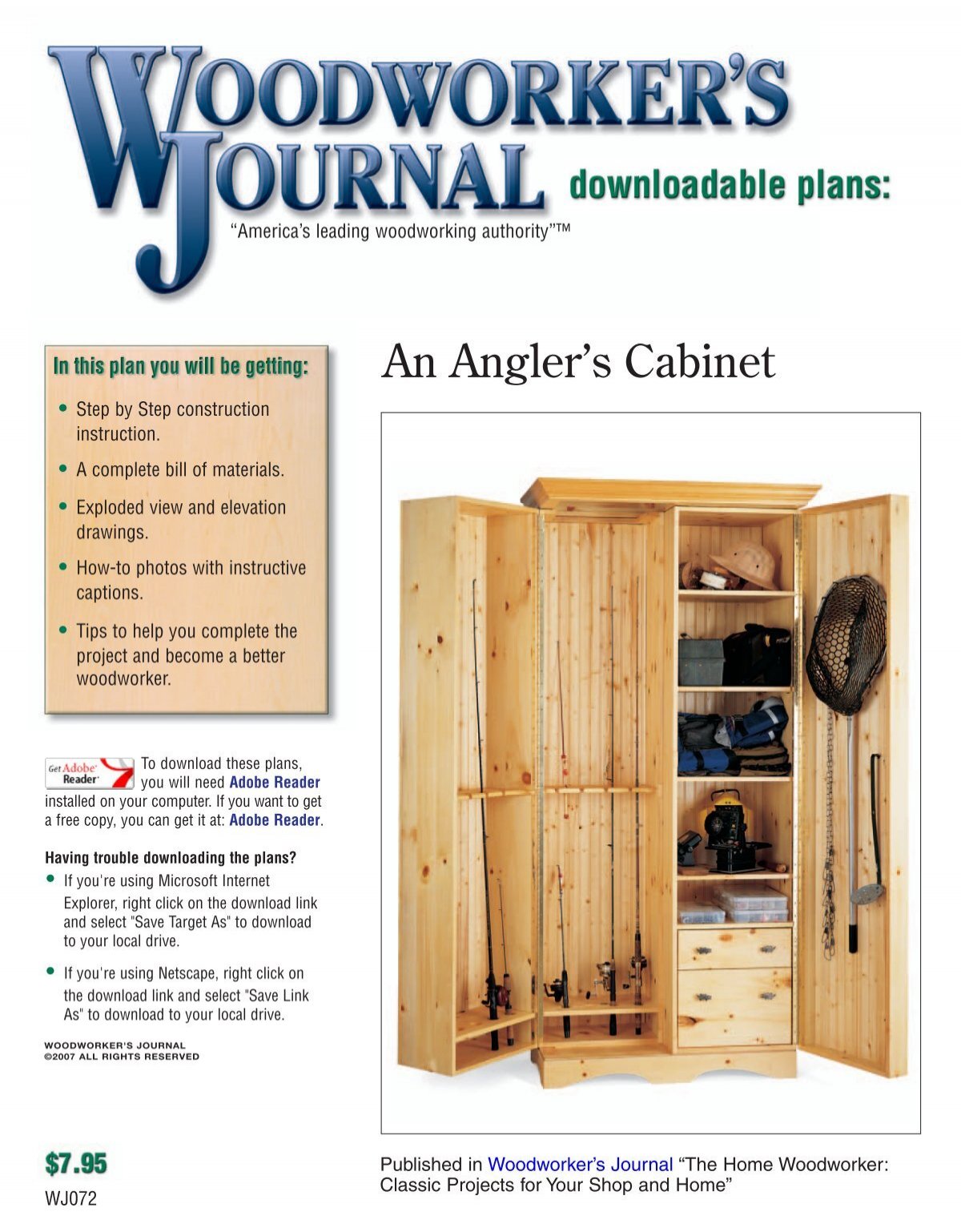 An Angler's Cabinet - Craftsman