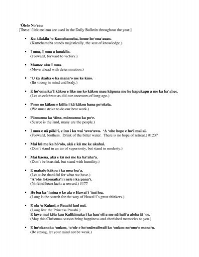 'Ōlelo No'eau Set 3 [pdf] - Kamehameha Schools