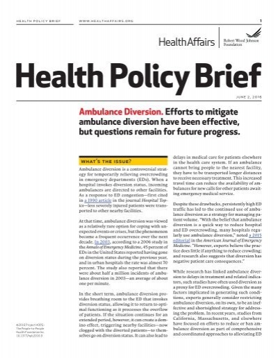 health policy brief assignment