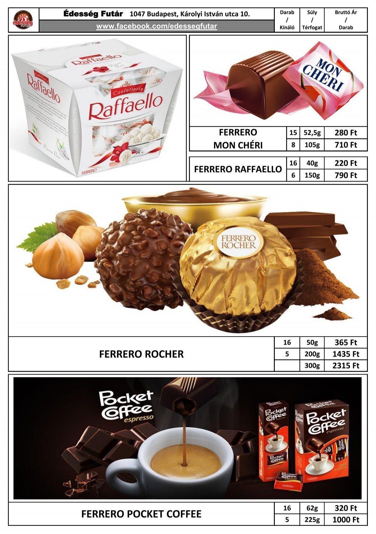 Ferrero Pocket Coffee Espresso chocolates 5 pieces 62g