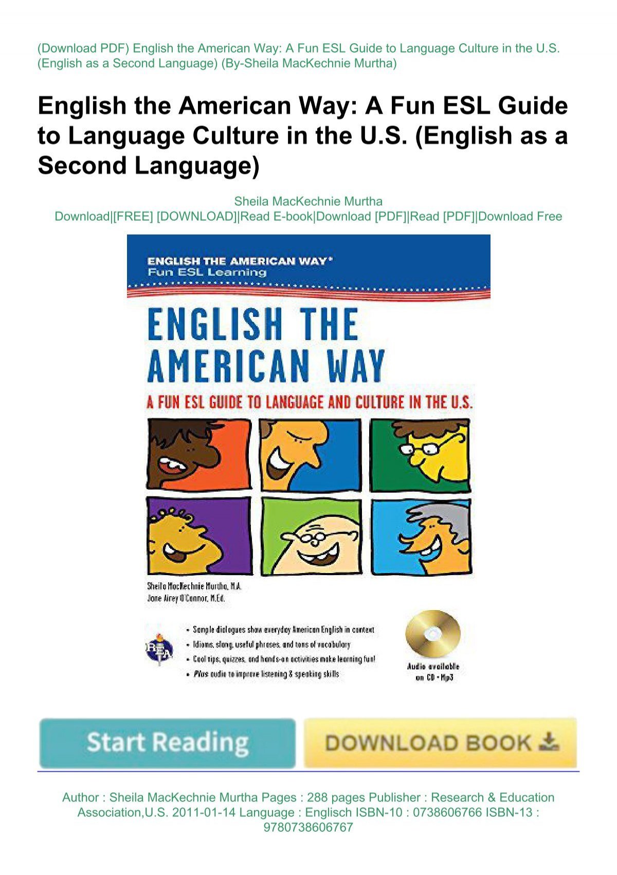English the American Way: A Fun ESL Guide to Language & Culture in