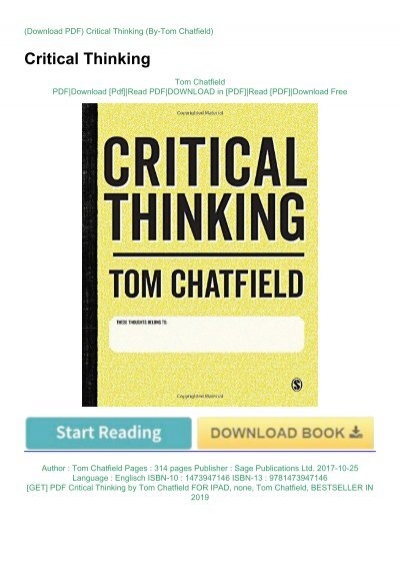 critical thinking tom chatfield 2nd edition