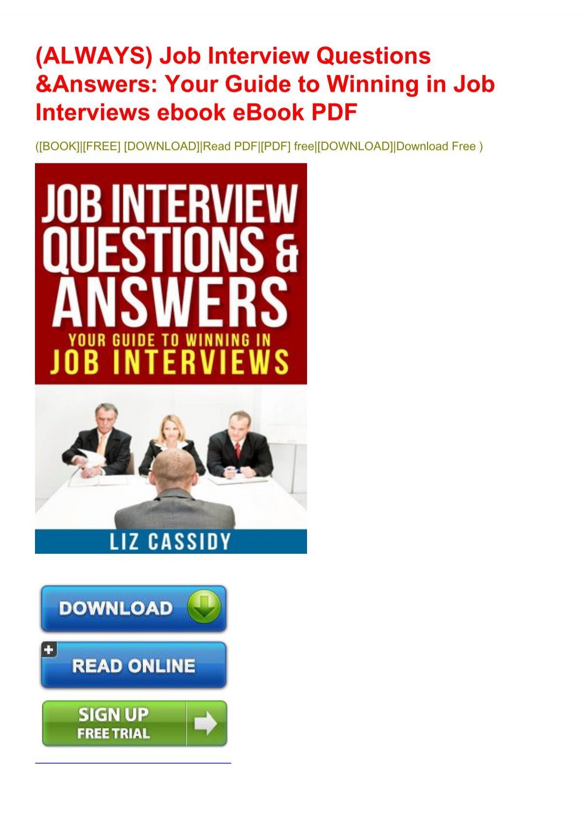 Always Job Interview Questions Answers Your Guide To Winning