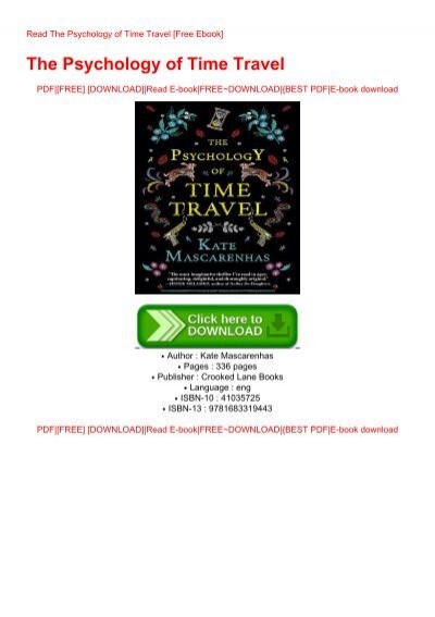 The Psychology Of Time Travel PDF Free Download