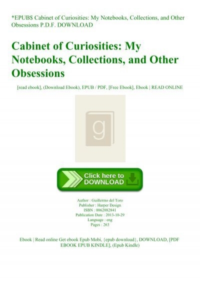 Epub Cabinet Of Curiosities My Notebooks Collections And Other
