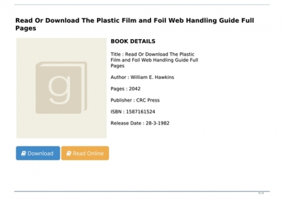 The Plastic Film and Foil Web Handling Guide 